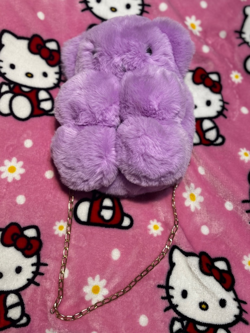 Cute Fluffy Purple Bear Purse!